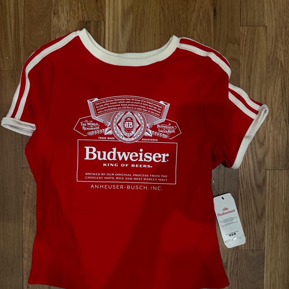 Budweiser Kids Red Tee with White Accents